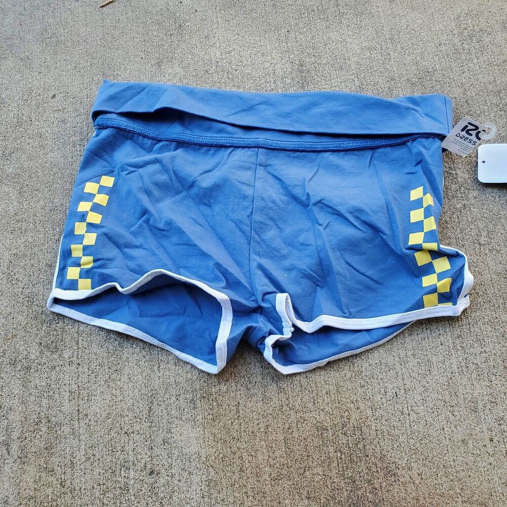 NASCAR Women’s Nascar Racing Shorts Size Medium Blue Yellow NEW
